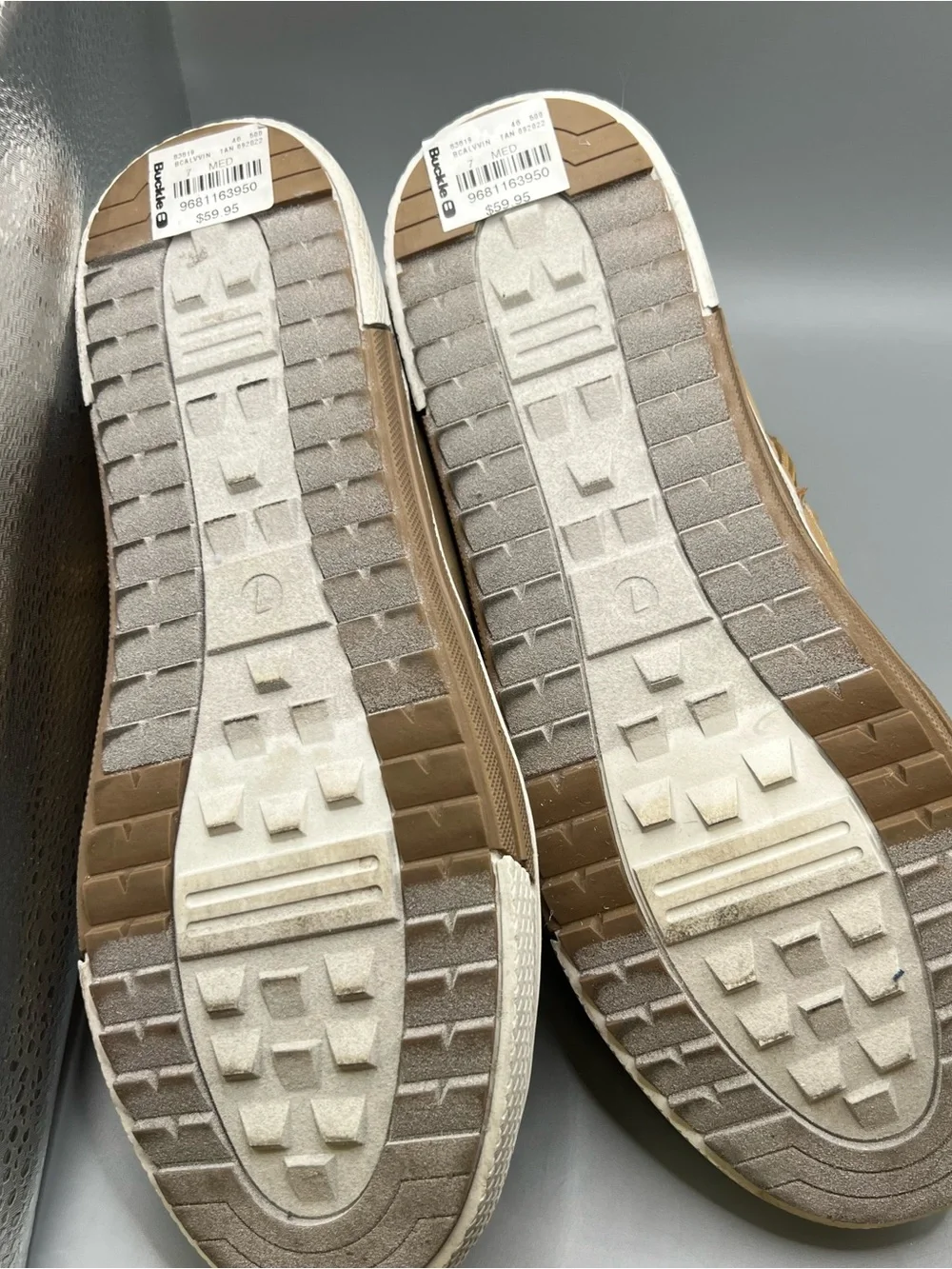 Steve Madden Shoes Kids Size 7 Brown BDILAN Taupe Zip High Top Sneakers Casual